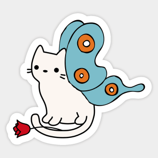 Cat with wings of butterfly Sticker